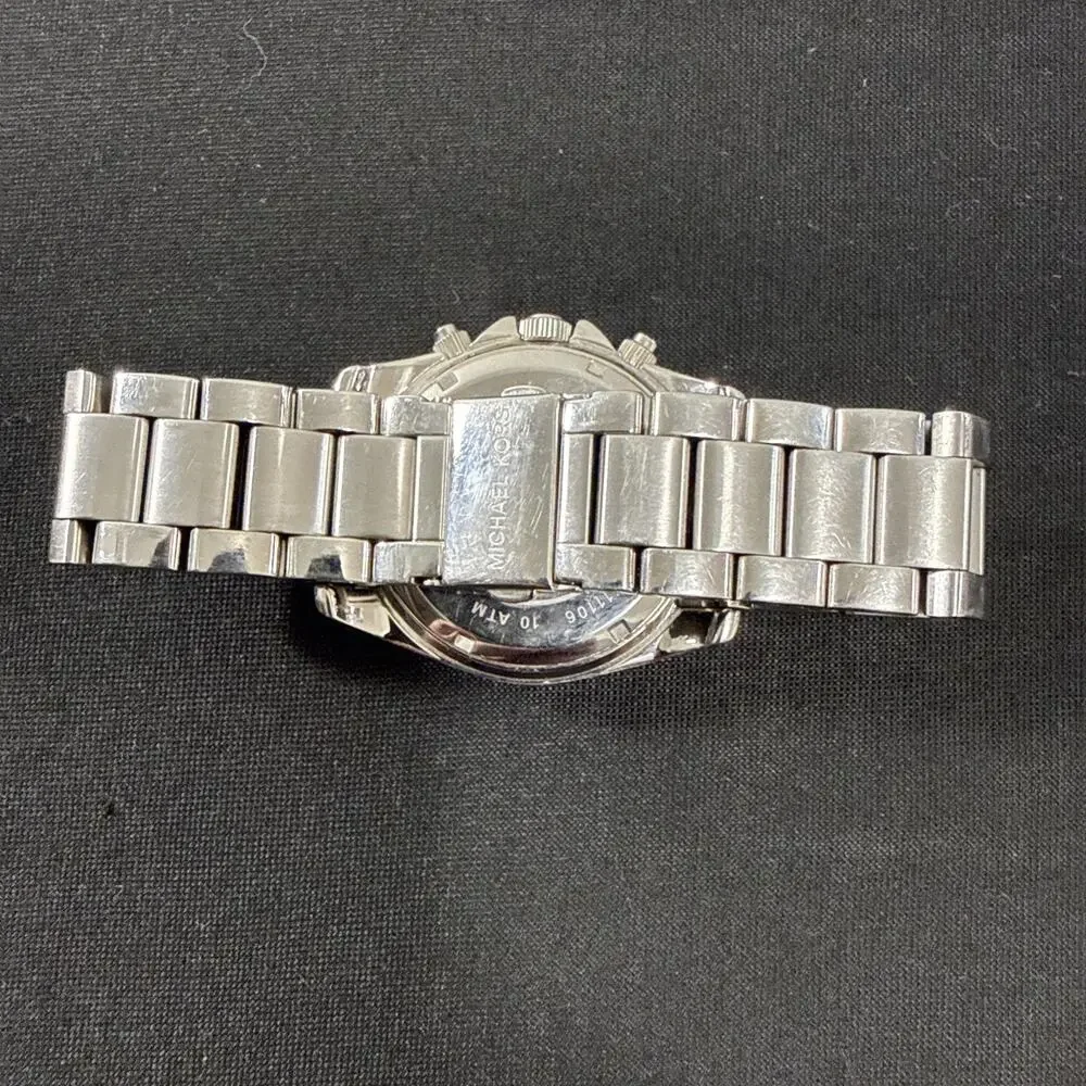 MICHAEL KORS MK-5520 NEW BATTERY MOTHER OF PEARL DIAL WOMENS WRISTWATCH